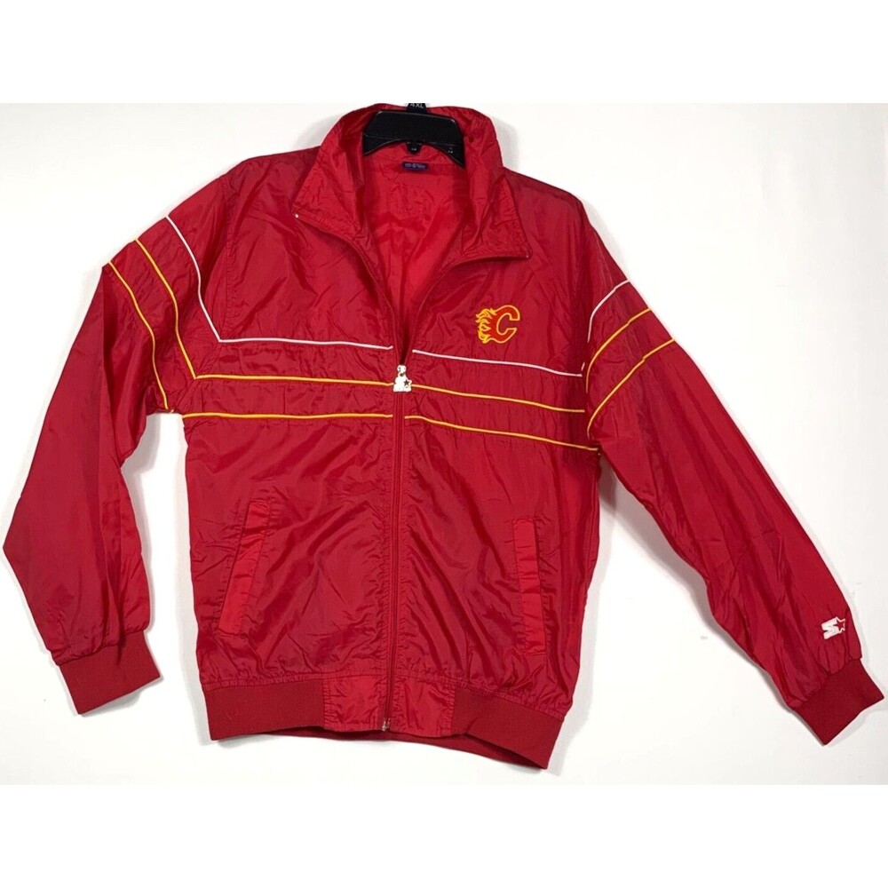 Starter unisex Medium Red winderbreaker Logo jacket long sleeve Vintage